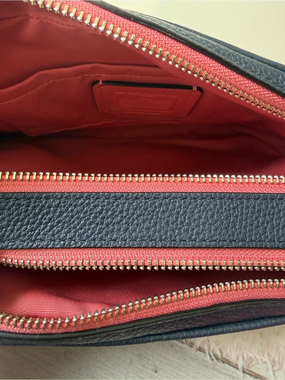 Coach Jes Crossbody in Denim and Leather with chain charm and cherry charm - Picture 11 of 12